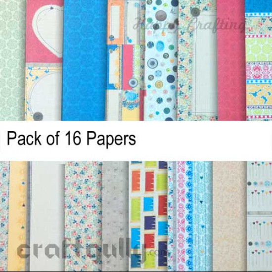 Pattern Paper 6x6 - Stitch Away - Pack of 16