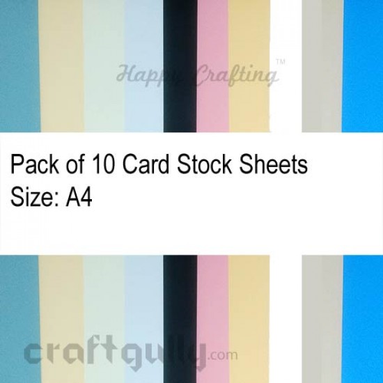 CardStock A4 - Random Assorted 220gsm - Pack of 10