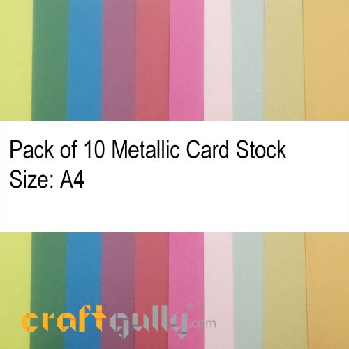 CardStock A4 - Metallic Assorted #2 - 250gsm - Pack of 10