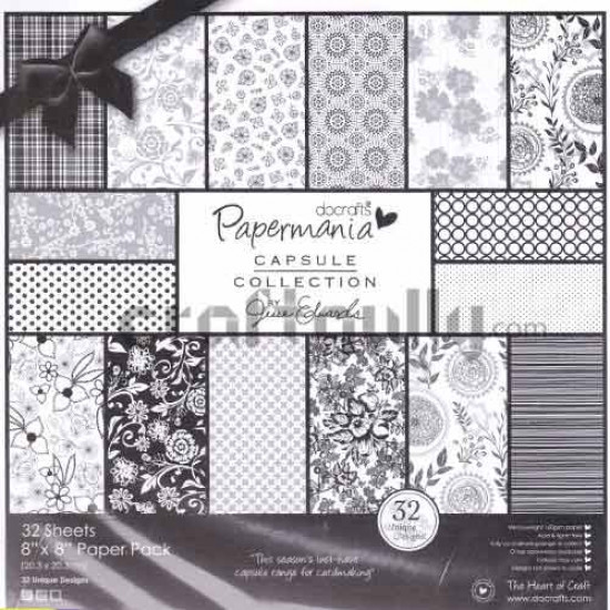Pattern Paper 8x8 Capsule Collection - Black & White