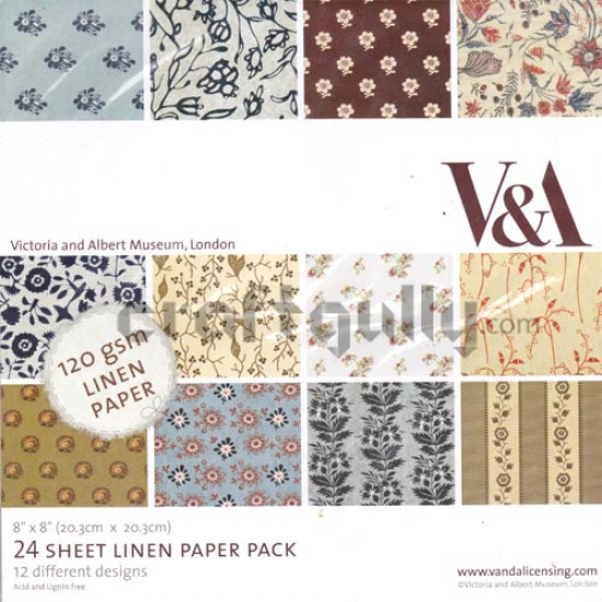 Pattern Paper 8x8 Linen Paper Pack