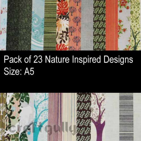 Pattern Paper A5 - Inspired by Nature - Pack of 23