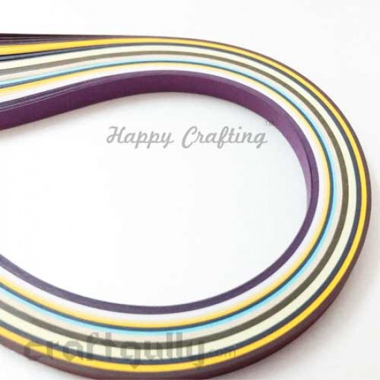 Quilling Strips 7mm Assorted - 17Inch - 100 Strips