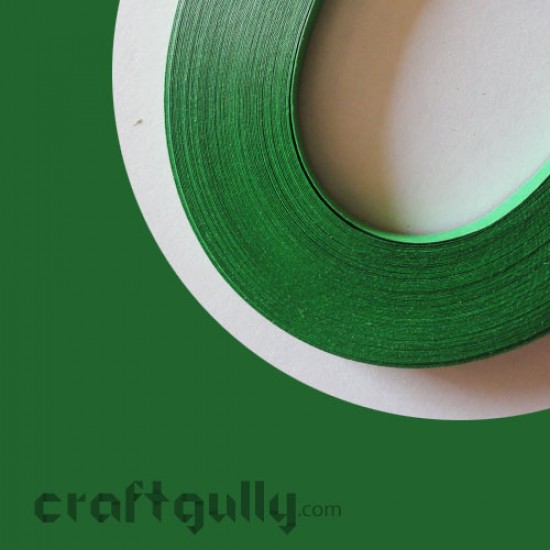 Quilling Strips 3mm Bottle Green - 17Inch - 100 Strips