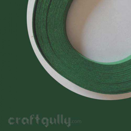 Quilling Strips 5mm Dark Green - 17Inch - 100 Strips