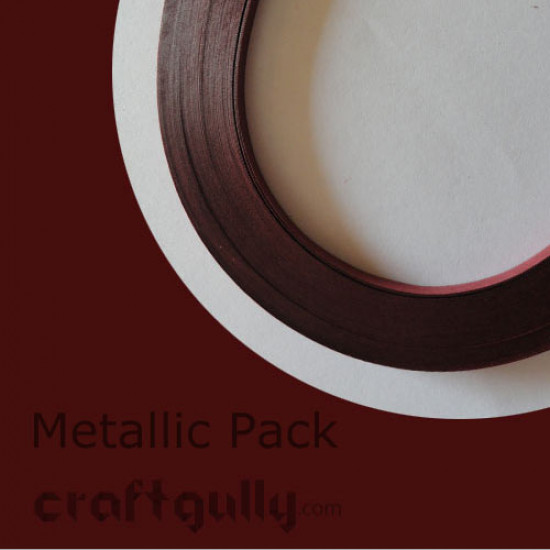 Quilling Strips 3mm Metallic Maroon - 17Inch - 100 Strips