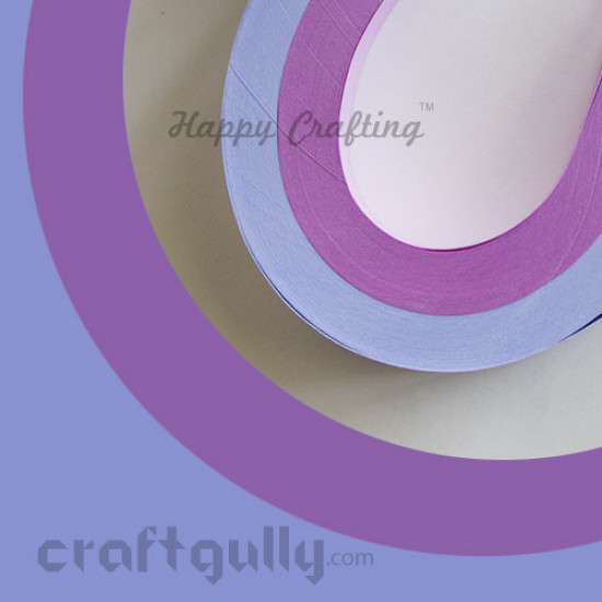 Quilling Strips 5mm Super Pack - Purples - 11inch - 200 Strips