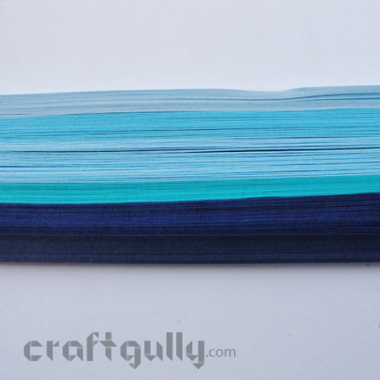 Quilling Strips 5mm XL Pack - Sea Blues - 11Inch - 200 Strips