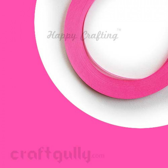 Quilling Strips 3mm Bright Pink - 17Inch - 100 Strips