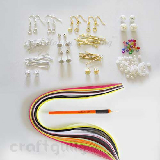 CraftGully Quilling Jewellery Kit - Jhumka
