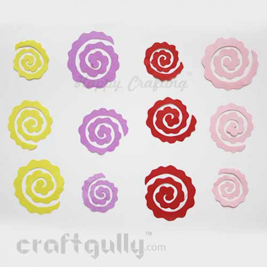 Die-Cut - Rose Spirals - Pack of 12