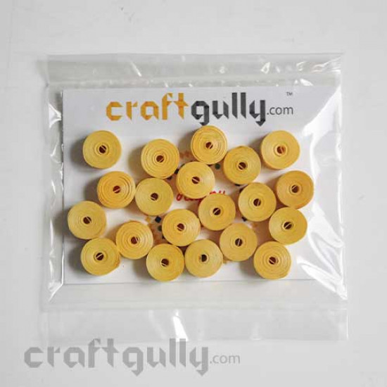 Quilled Shapes 5mm Tight Coil - Golden Yellow - Pack of 20