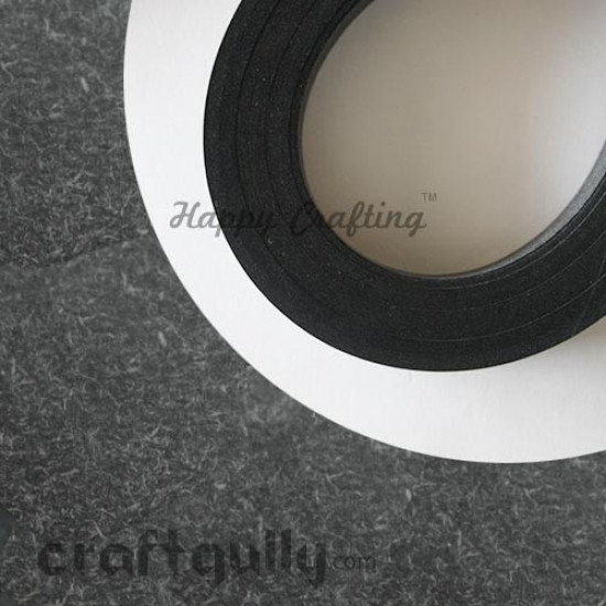 Quilling Strips 3mm Black Granite - 17 Inch - 100 Strips