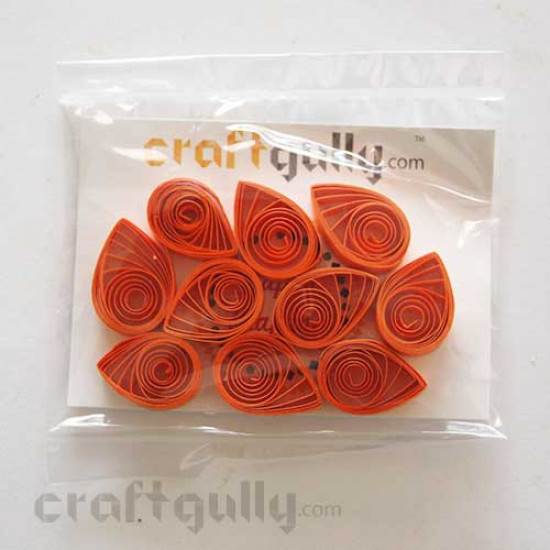 Quilled Shapes 5mm Drop - Orange - Pack of 10