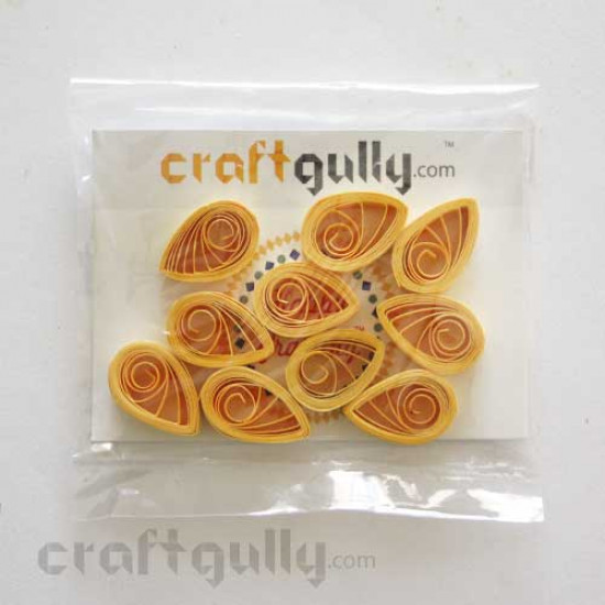 Quilled Shapes 5mm Drop - Golden Yellow - Pack of 10