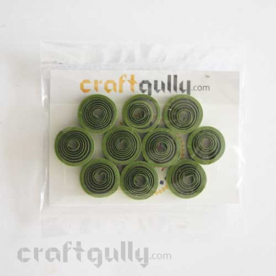 Quilled Shapes 5mm Loose Coil - Leaf Green - Pack of 10
