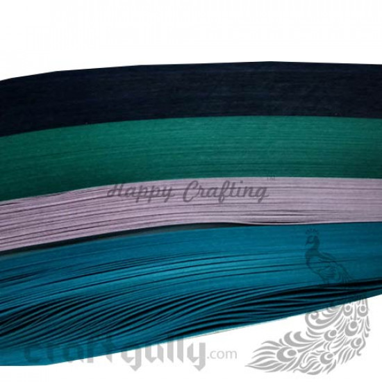 Quilling Strips 3mm Special Pack - Peacock Palette - 11inch - 400 Strips