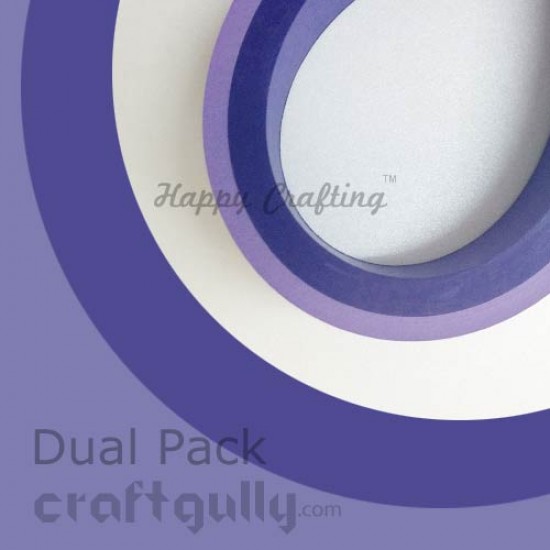 Quilling Strips 3mm Dual Purple - 17Inch - 100 Strips