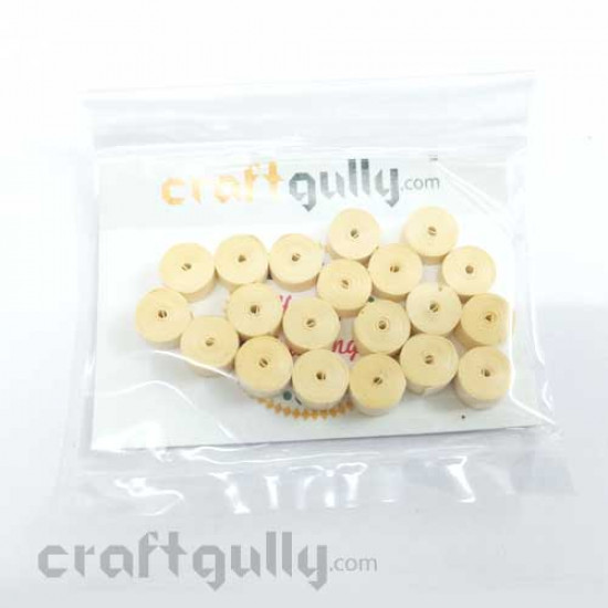 Quilled Shapes 5mm Tight Coil - Cream - Pack of 20