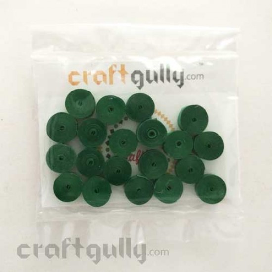 Quilled Shapes 5mm Tight Coil - Bottle Green - Pack of 20