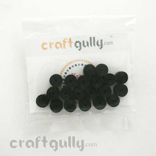 Quilled Shapes 5mm Tight Coil - Black - Pack of 20