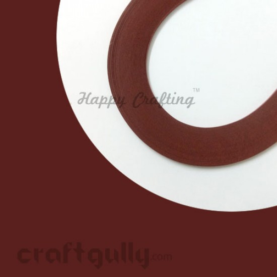 Quilling Strips 3mm Dark Caramel - 17Inch - 100 Strips