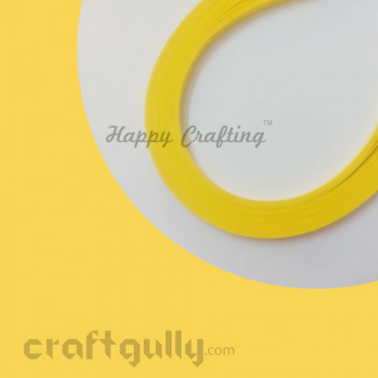 Quilling Strips 5mm Lemon Yellow #3 - 17Inch - 100 Strips