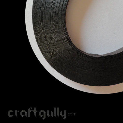 Quilling Strips 3mm - Black - 17Inch - 100 Strips