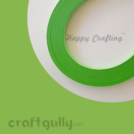 Quilling Strips 5mm Parrot Green #2 - 11inch - 100 Strips