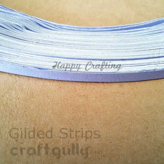 Quilling Strips 3mm Gilded Silver With Purple Orchid - 100 Strips