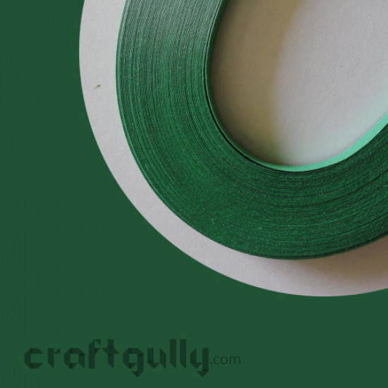 Quilling Strips 5mm Bottle Green #2 - 17inch - 100 Strips