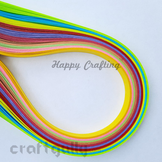 Quilling Strips 7mm - Assorted #8 - 11 inches - 100 Strips