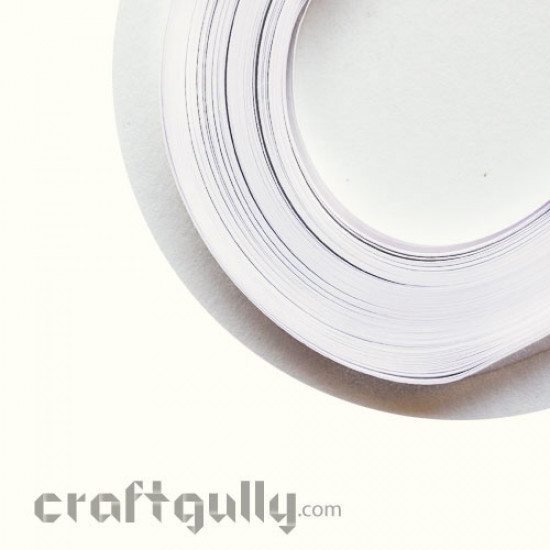 Quilling Strips 10mm White - 11Inch - 100 Strips