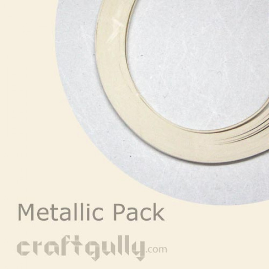 Quilling Strips 5mm Metallic Off White