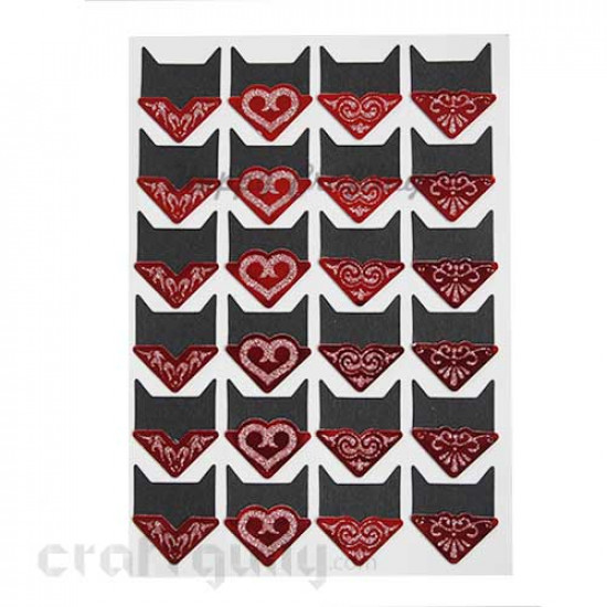 Photo Corners - Vintage - Red and Silver