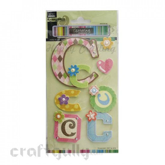 Paper 3D Stickers - Alphabet 'C'