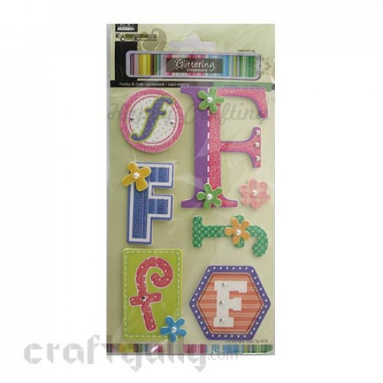 Paper 3D Stickers - Alphabet 'F'