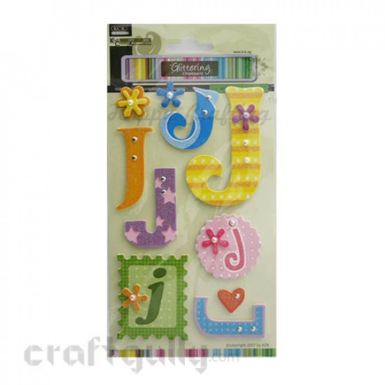Paper 3D Stickers - Alphabet 'J'