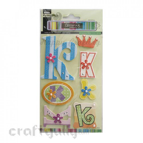 Paper 3D Stickers - Alphabet 'K'