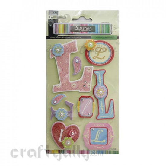 Paper 3D Stickers - Alphabet 'L'