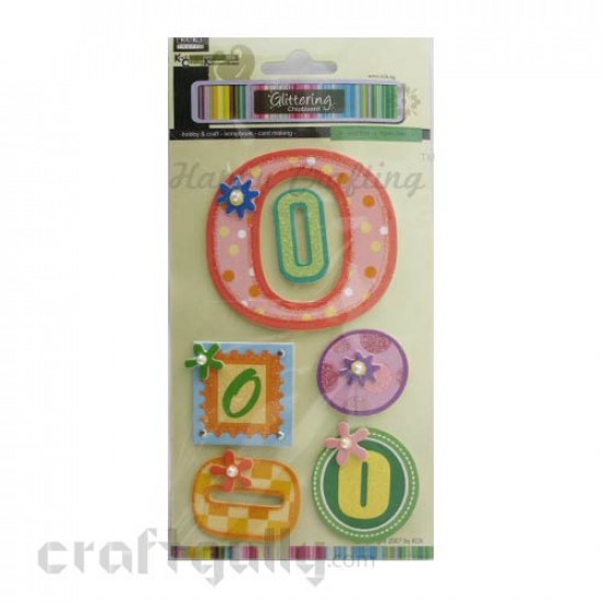 Paper 3D Stickers - Alphabet 'O'