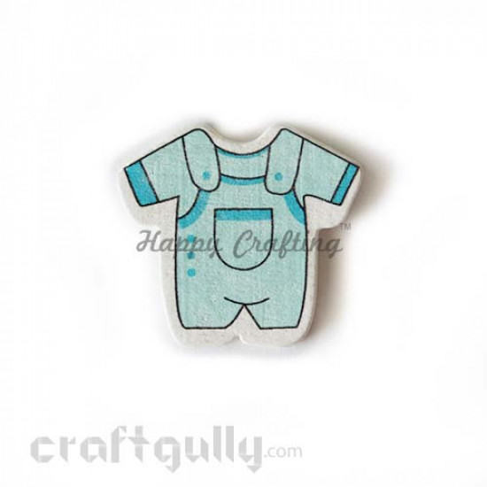 Laser Cut Wooden 35mm - Dress - Blue Laser Cut Wooden 35mm - Dress - Blue