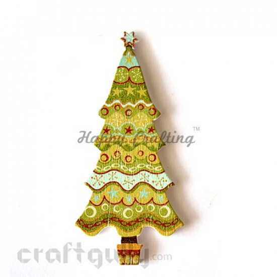 Laser Cut Wooden 47mm - Festive - Christmas Tree