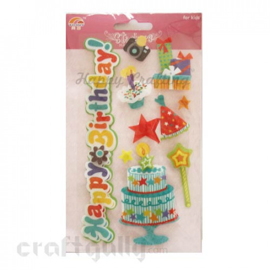 3D Stickers PVC #2 - Birthday