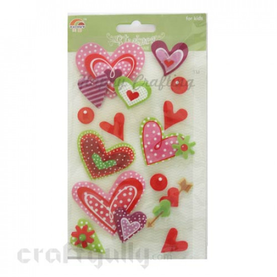 3D Stickers PVC #3 - Hearts