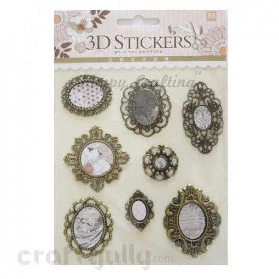 3D Stickers Metal - Frames #1