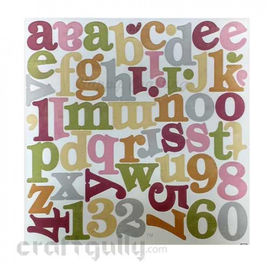 Die-Cut - Printed - Elements Alphabets & Numerals - Pack of 57