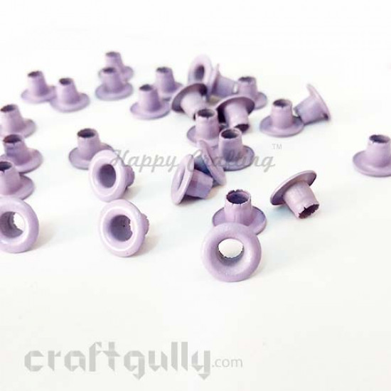 Eyelets 10mm - Round - Lilac - Pack of 4