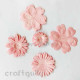 Die-Cut Paper Flowers - Embossed - Orange - Pack of 18 