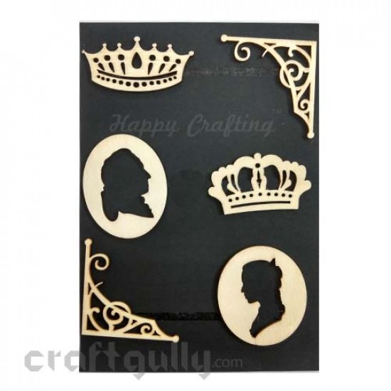 Laser Cut - Wooden Elements #5 - Crown